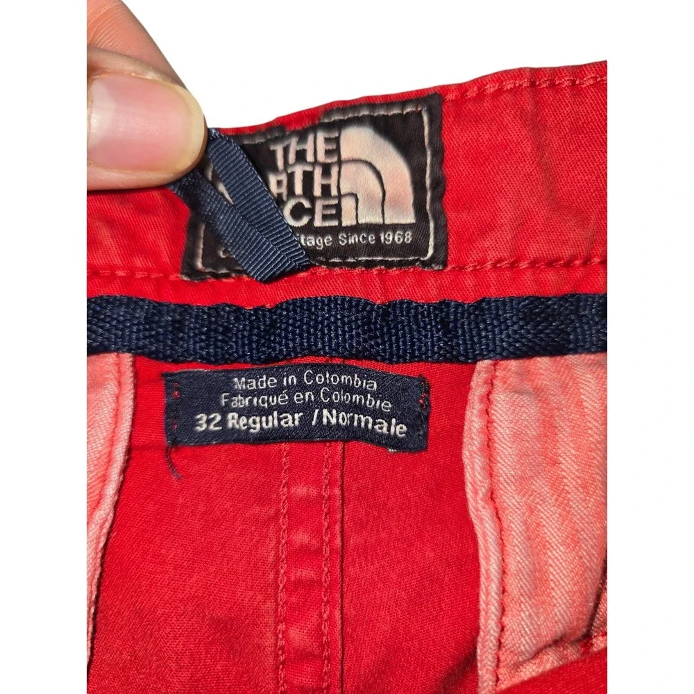 The North Face Mens Red Shorts Size 32 Preppy Pocket Outdoor‎